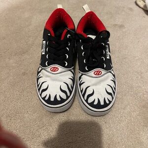 Heelys Black and White Kids Sneakers with Red Details